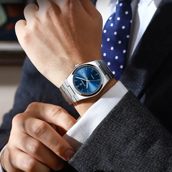 Herenhorloge Poedagar + gratis portemonnee