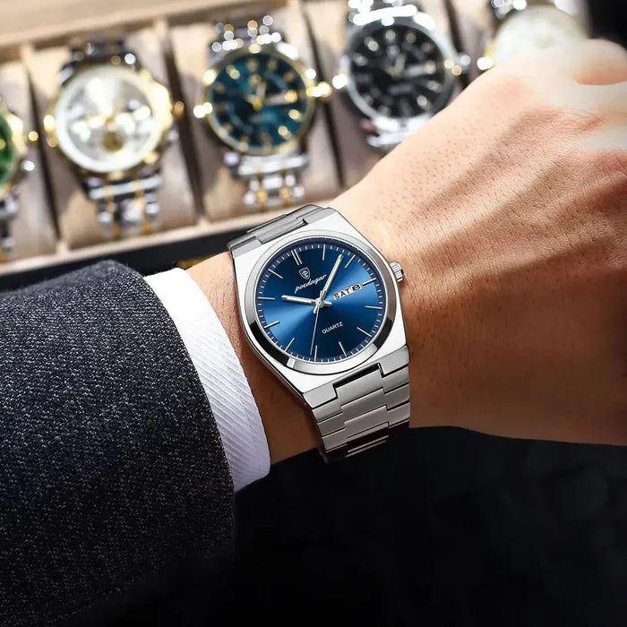 Herenhorloge Poedagar + gratis portemonnee