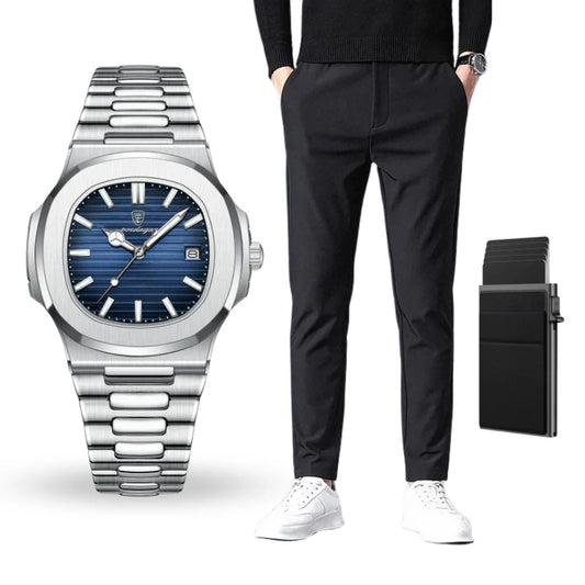 Kit Moderne Man | Horloge + Broek en Gratis Portemonnee