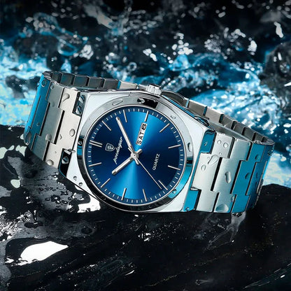 Herenhorloge Poedagar + gratis portemonnee