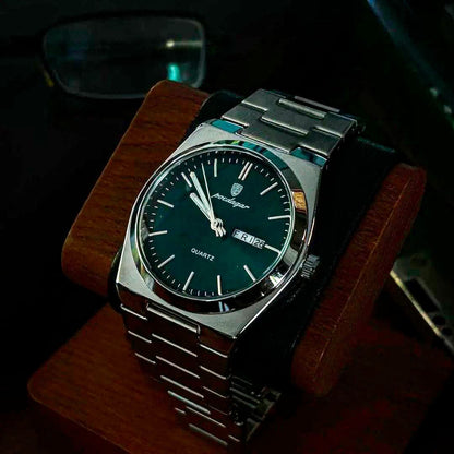 Herenhorloge Poedagar + gratis portemonnee